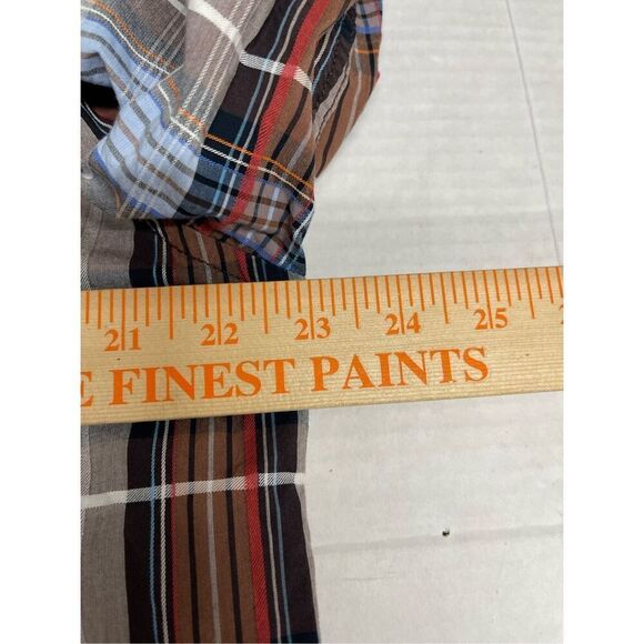 7 Diamonds Men's Red White Blue Plaid‎ Button Up Western Shirt XXL Cotton A9 - Picture 9 of 9